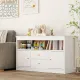 Image 3 for Дитячий комод Costway Toy Storage Sideboard для іграшок та книг з шухлядами та дверцятами білий