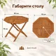 Image 4 for Садовий стіл Costway Patio дерев'яний з отвором для парасолі