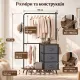 Image 3 for Підлогова вішалка для одягу Costway Garment Rack з комодом на 3 шухляди сірий