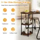 Image 9 for Комплект мебели Costway Boston Bistro Set стол с полками и 2 табурета лофт коричневый
