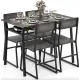 Image 7 for Комплект меблів Costway Merax обідній стіл з стільцями в стилі Loft сірий