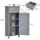 Image 3 for Тумба для ванной Costway Nordic Bath напольная с выдвижным ящиком серая