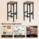 Image 8 for Комплект барных стульев Costway Urban Loft с подставкой для ног коричневый #JV10666CF-2