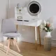 Image 4 for Туалетний столик Jumi Scandi LED + крісло Saida сірий