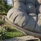 Image 5 for Крісло-кокон садове обертове Di Volio Salo екстра-м'яка подушка 20см, сірий