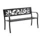 Image 1 for Лавка для саду Chomik GARDEN LINE ROSE сталева з декоративною спинкою