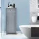Image 2 for Тумба для ванной Costway Nordic Bath напольная с выдвижным ящиком серая
