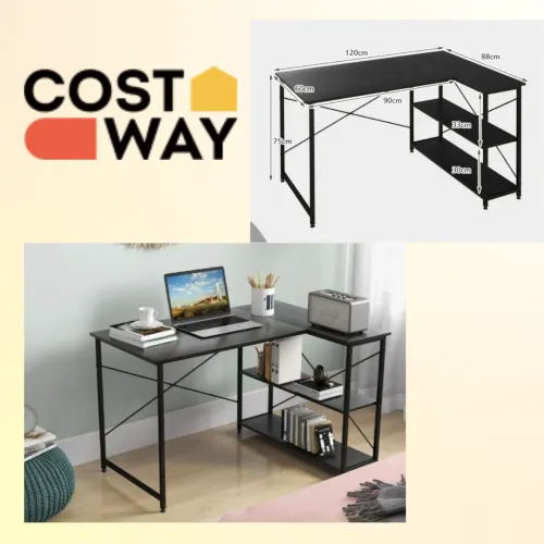 Сверхширокая столешница и 2-ярусная полка