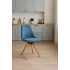 Стілець Saida Jumi у скандинавському стилі з дерев'яними ніжками аквамарин