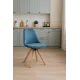 Image 1 for Стілець Saida Jumi у скандинавському стилі з дерев'яними ніжками аквамарин