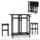 Image 4 for Комплект барний Costway Ravelli розкладний стіл з стільцями в стилі Loft