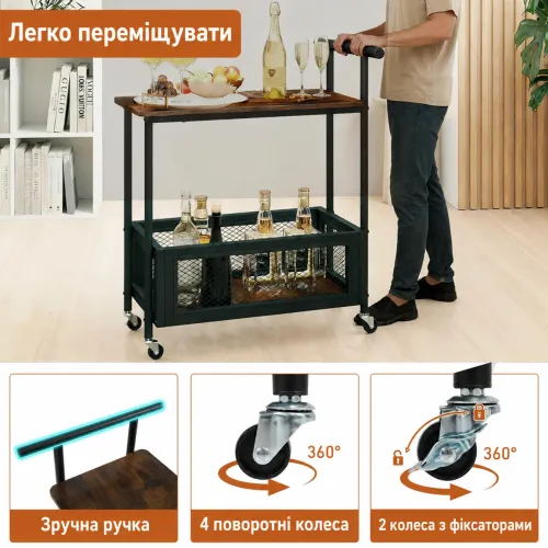 Чотири поворотні колеса - свобода руху та надійна фіксація