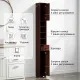 Image 6 for Шафа-пенал у ванну Costway Slim Tower вузька з шухлядою темно коричневий