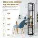 Image 7 for Стеллаж-торшер Costway Lumina Twin Lattice 156 двойной с декоративными абажурами на 2 полки лофт