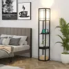 Напольная лампа Costway Terra торшер 3 в 1 черный