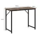 Image 10 for Письменный стол Costway Homart со стальным каркасом коричневый