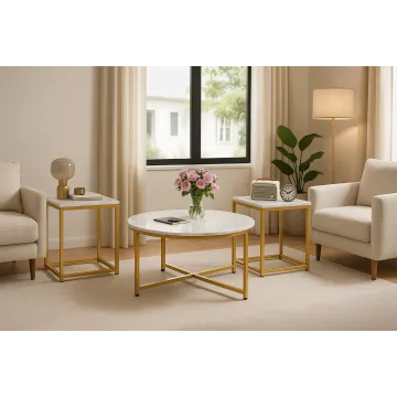 Комплект журнальних столиків Costway Lumen 3 штуки