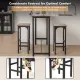 Image 3 for Комплект барных стульев Costway Urban Loft с подставкой для ног коричневый #JV10666CF-2