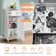 Image 4 for Тумба для ванной Costway Nordic Bath напольная с выдвижным ящиком белая