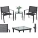 Image 11 for Комплект садових меблів Chomik GARDEN LINE ORLANDO стіл та 2 стільці темно-сірий