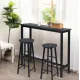 Image 2 for Барный стул Costway Eugad 2 штуки с подставкой для ног черный