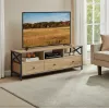 Тумба под телевизор Leobert Kamila в стиле Loft с 3 ящиками натуральный